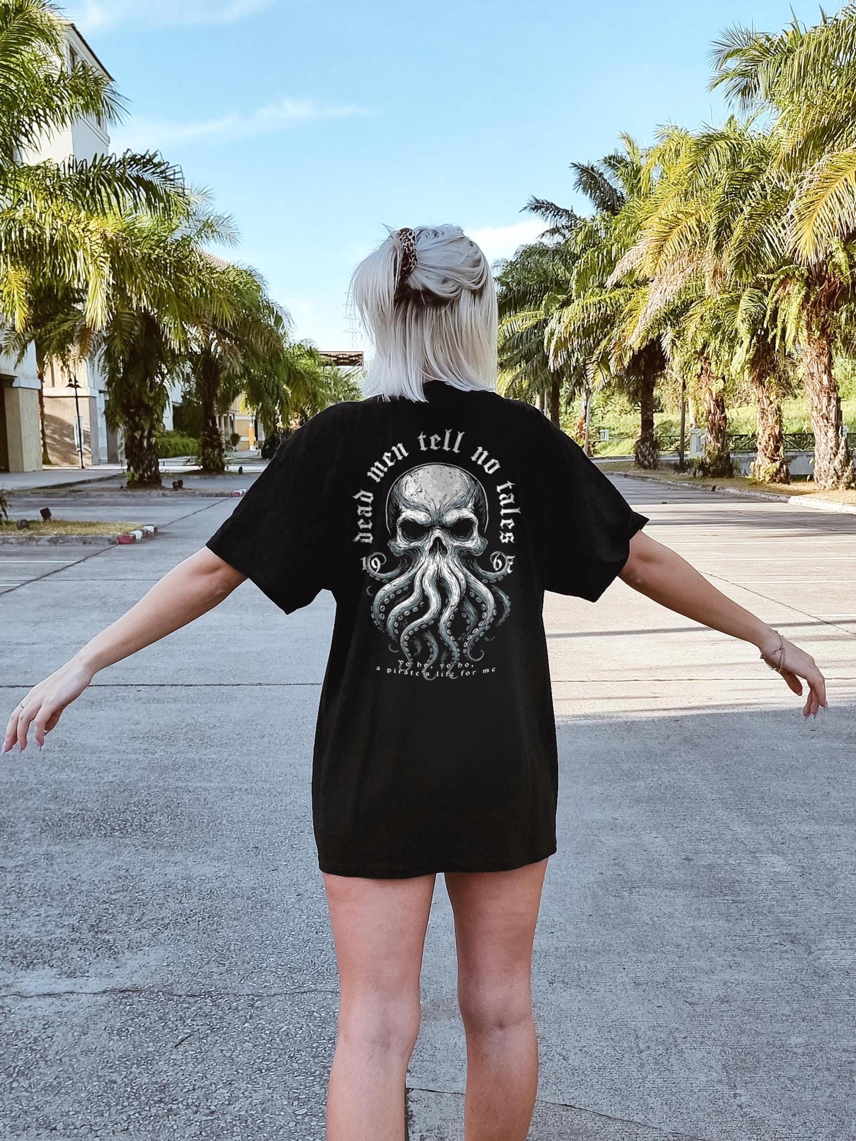 Dead Men Tell No Tales Shirt: Vintage Pirates Ride Skull Tee