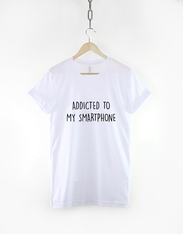 Addicted To My Smartphone T-Shirt - Teenage Girl Boy Teenager Texting Student Mobile Phone T Shirt