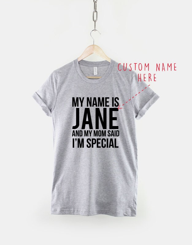 Custom Name T-Shirt - Customised Boys -Girls Name Shirt