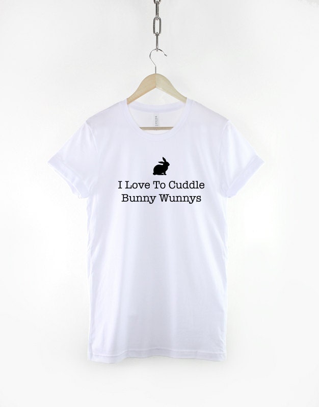 Bunny Rabbit T-Shirt - I Love To Cuddle Bunny Wunnys Rabbit TShirt