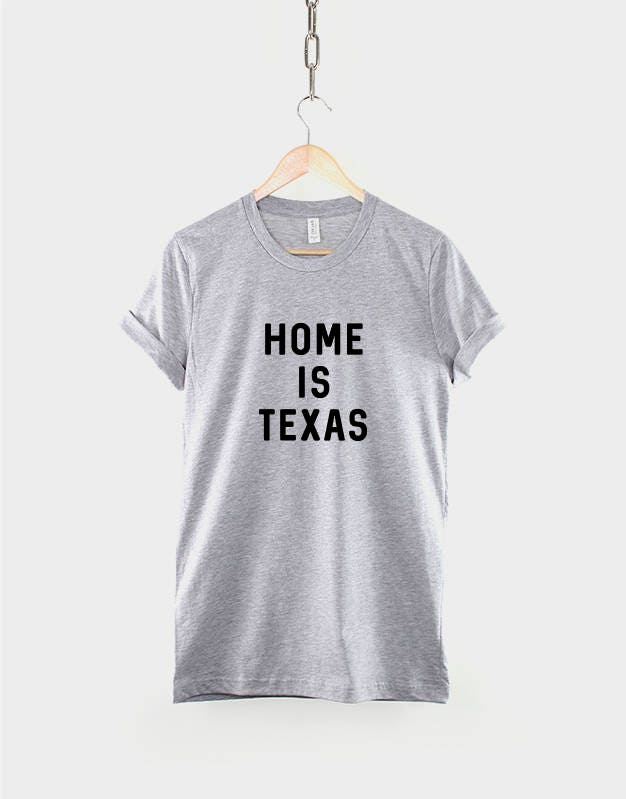 Personalized City State T-shirt - Home is Texas New York California Florida Illinois