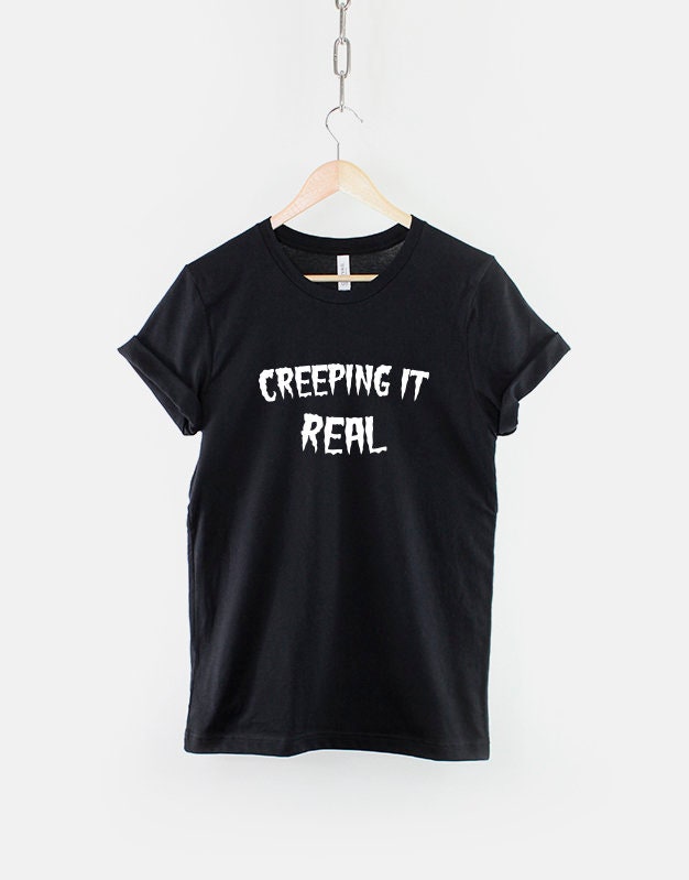 Kids Halloween Slogan T-Shirt - Creeping It Real Funny Halloween T Shirt