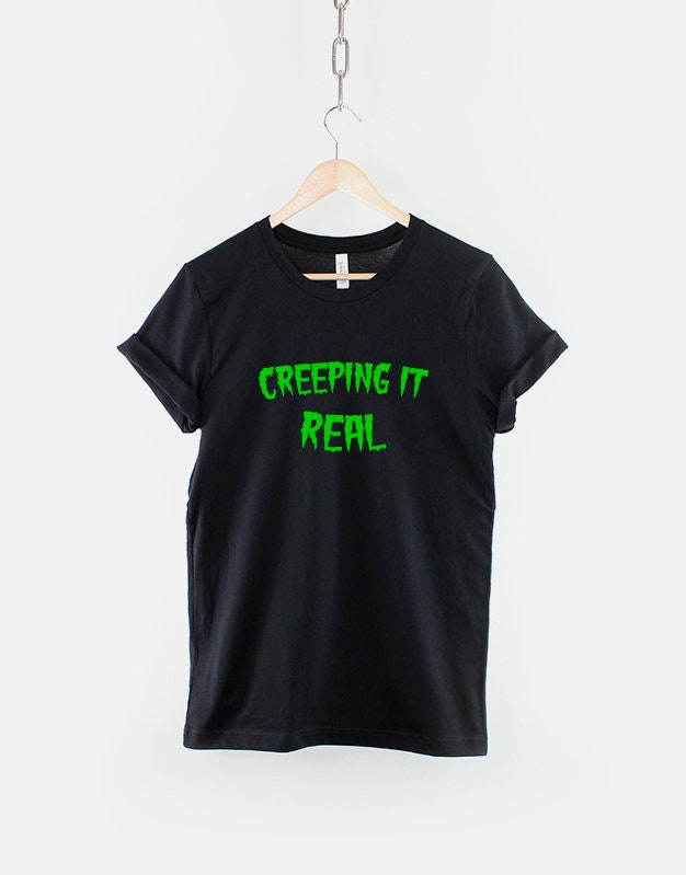 Kids Halloween Slogan T-Shirt - Creeping It Real Funny Halloween T Shirt