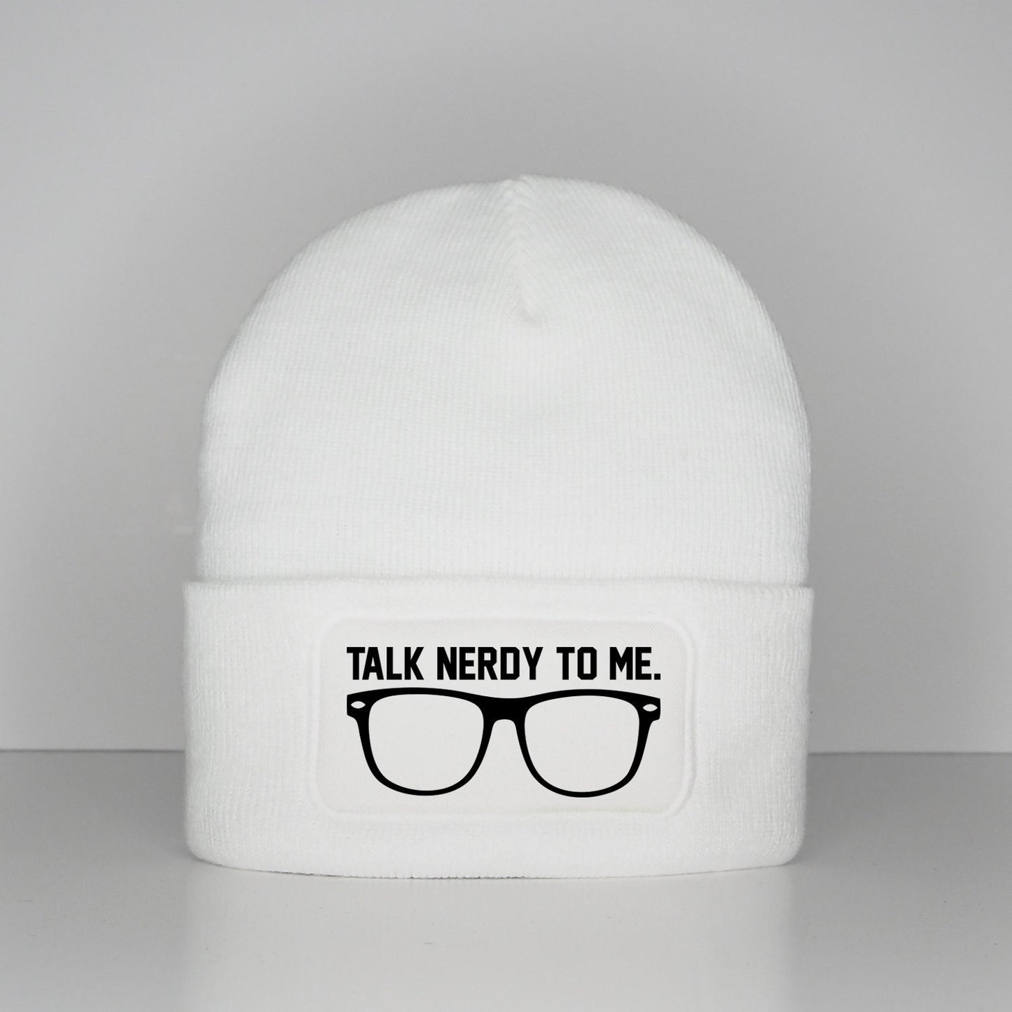Talk Nerdy To Me Beanie - Geek Hipster Cute Beany