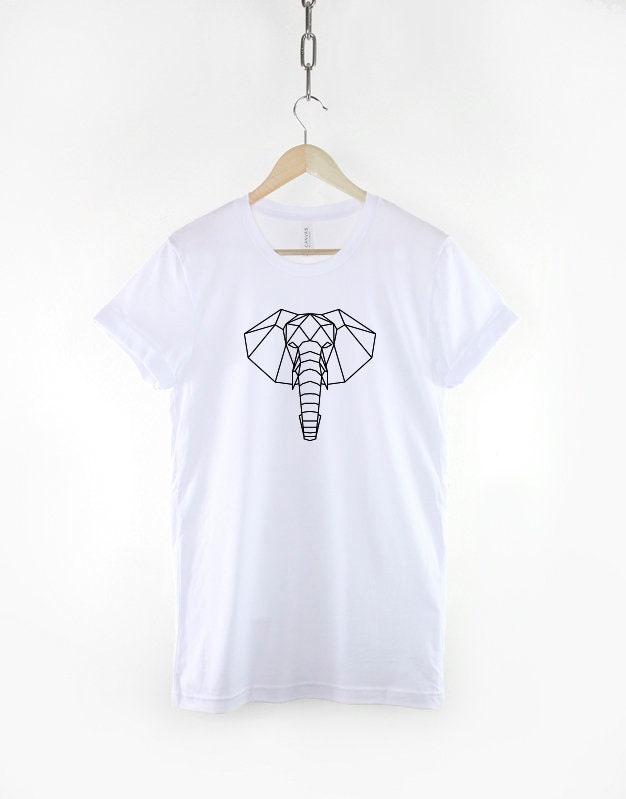 Elephant T-Shirt - Geometric Elephant Shirt - Elephant Gift - Elephant Print T-Shirt