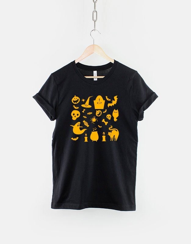 Spooky Halloween Print T-Shirt - Halloween Graphic Shirt