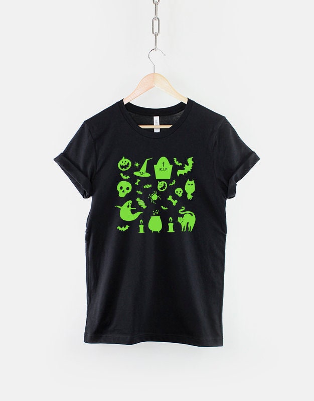 Spooky Halloween Print T-Shirt - Halloween Graphic Shirt
