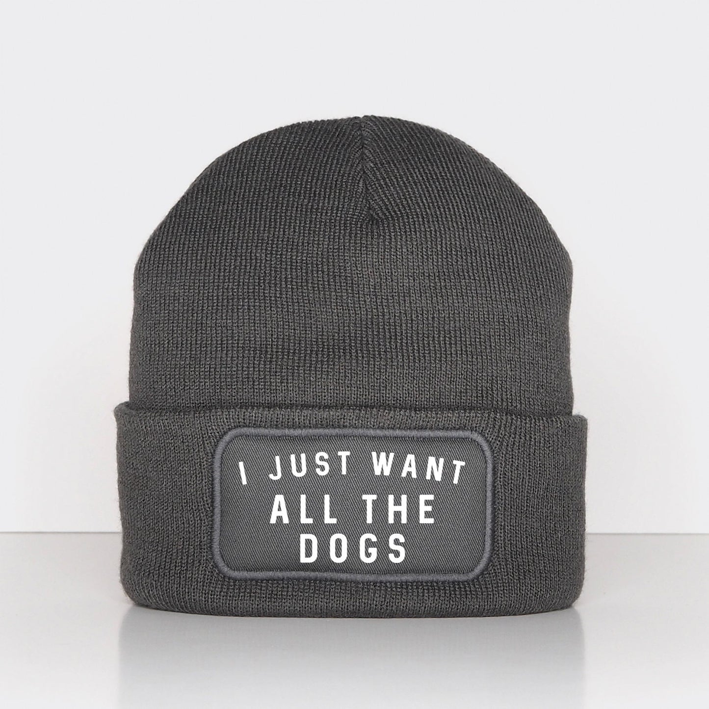 Dog Lover Beanie - I Just Want All The Dogs Beanie Hat - Pug French Bulldog Puppy German Shepherd Husky Chihuahua Dog Owner Doberman Poodle