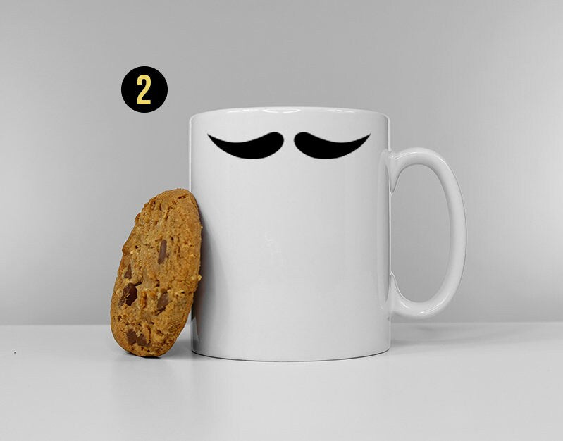 Funny Moustache Coffee Mug - Beard Gift For Him Bearded Man - Best Men Gifts