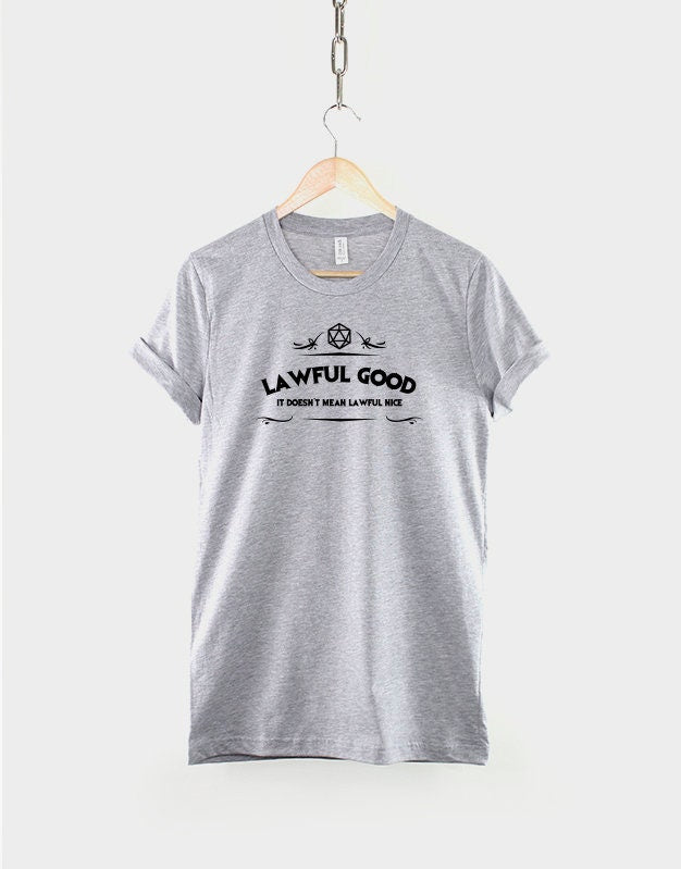 Lawful Good T-Shirt - D and D Shirts - Dungeons And Dragons T-Shirt - Lawful Good Alignment Gift