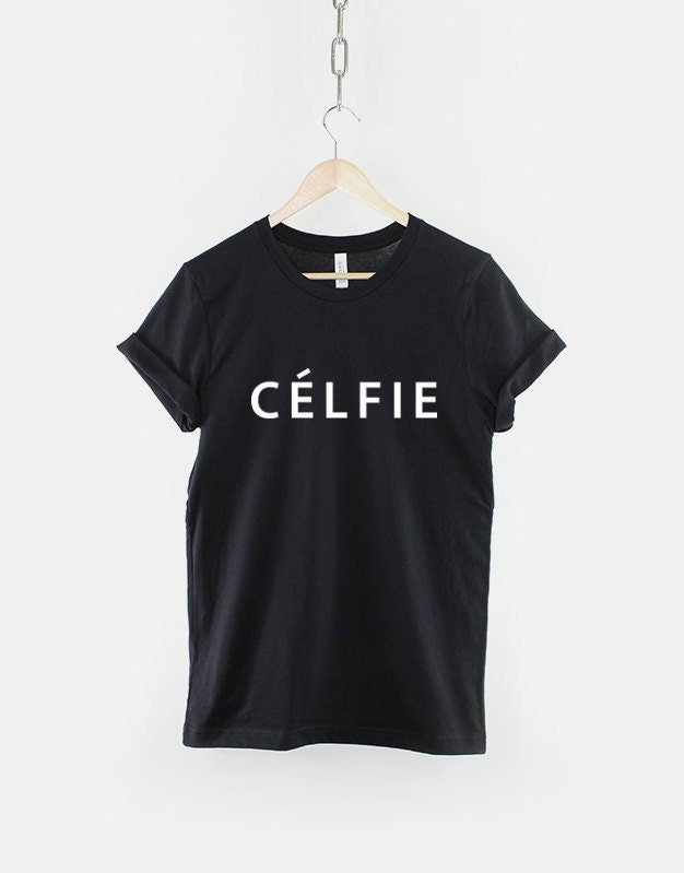 Celfie T-Shirt - Fashion Blogger Black White Hipster T Shirt
