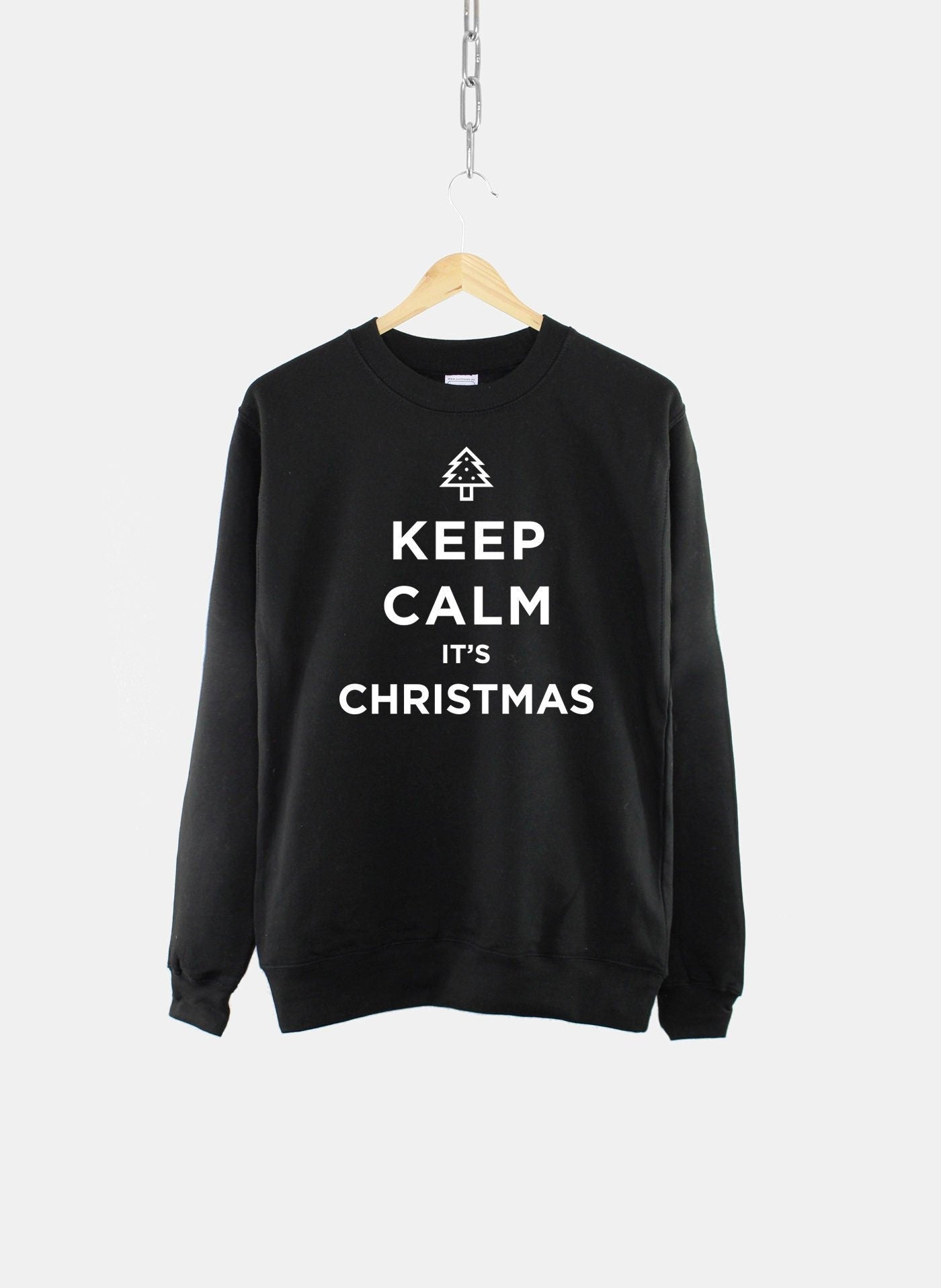 Keep Calm Its Christmas Crew Neck Sweatshirt
