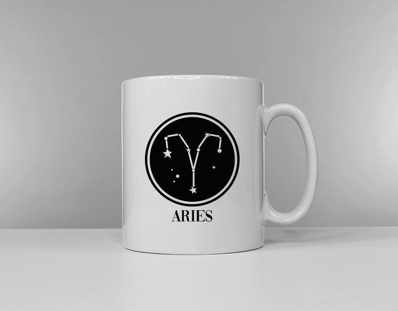 Zodiac Horoscope Aries Mug - Birthday Astrology March 21st - April 19th
