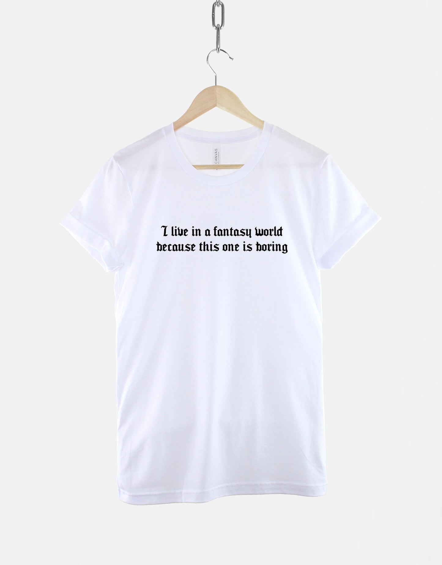 D and D Shirt - Role Play T-Shirt - I Live In A Fantasy World Because This One Is Boring T Shirt
