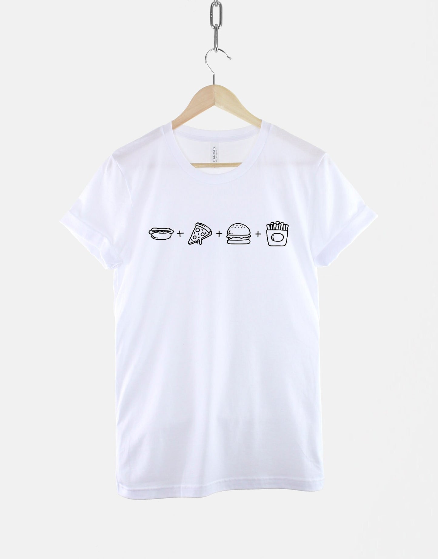 Food Math Pizza T-Shirt - Burger and French Fries Tshirt - Hotdog Fast Food T Shirt