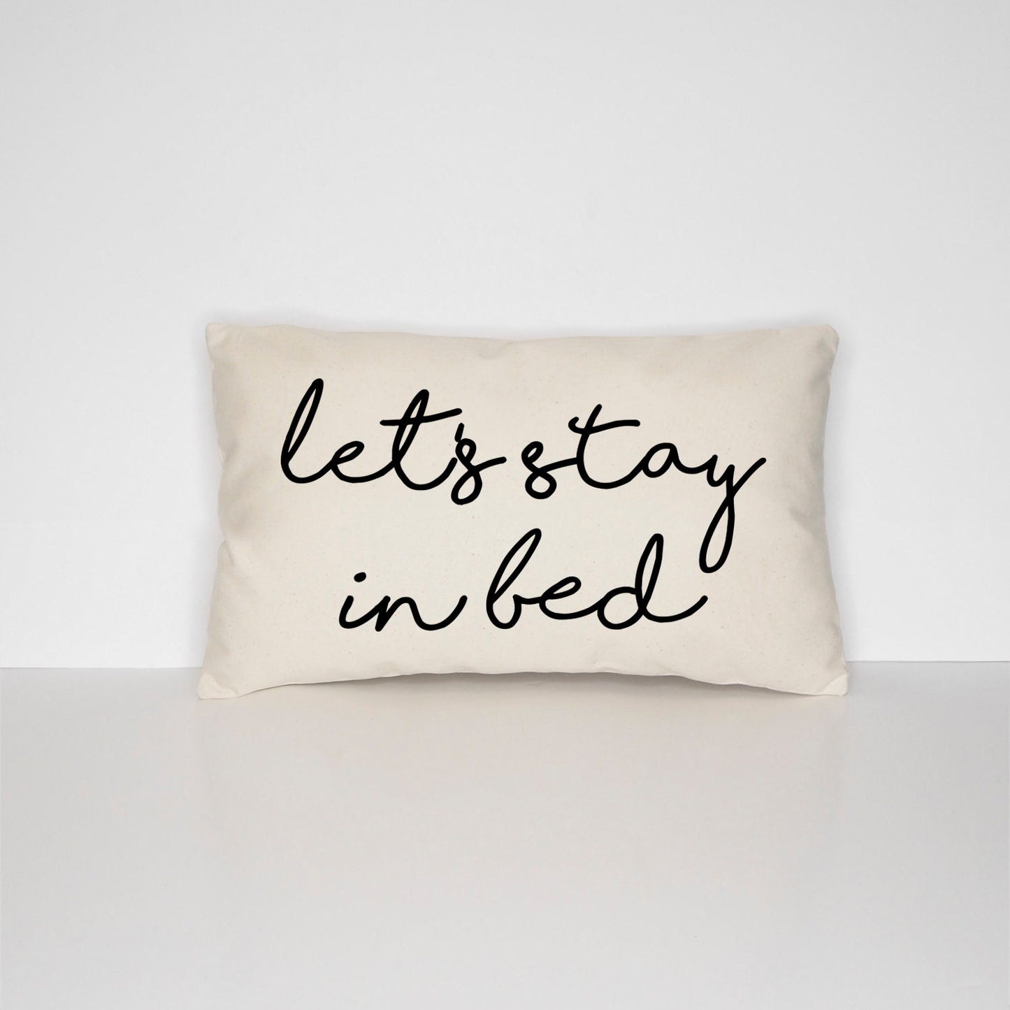 Let's Stay In Bed Pillow - Best Friends Housewarming Gift - Lazy Binge Watching Boxsets Television Cushion