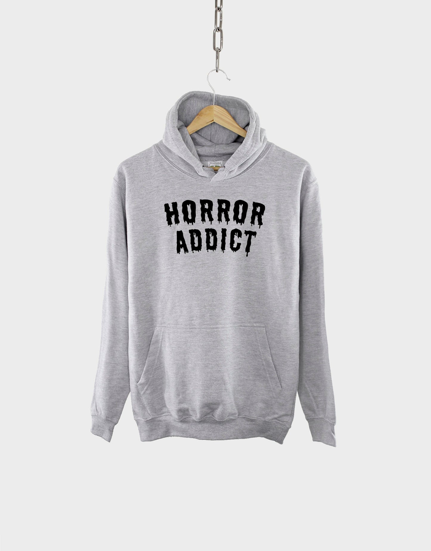 Horror Addict Hoodie - Horror Movie Fan Gift - Horror Film Lover Gift - Halloween Horror Hoodie - Goth Hoodie
