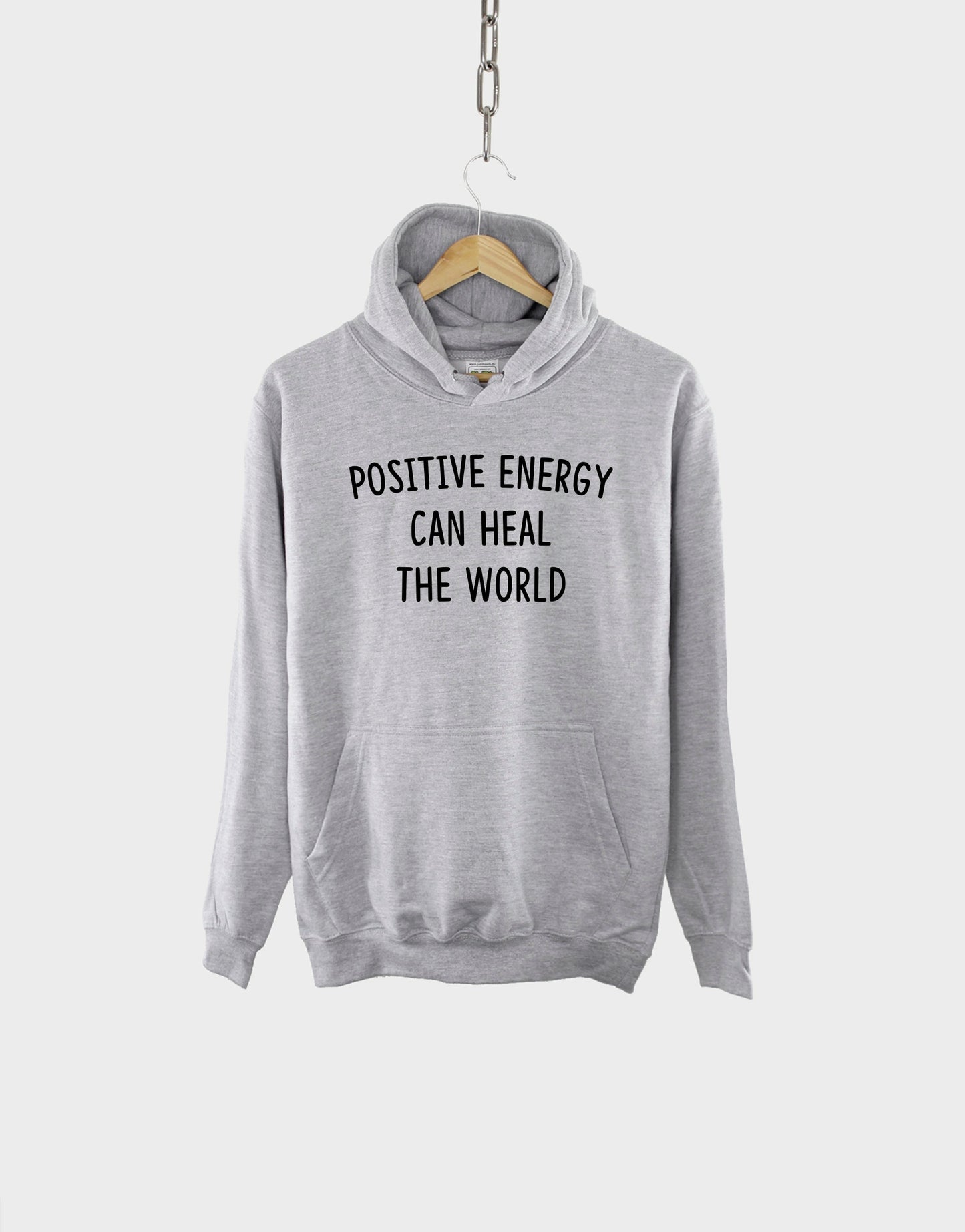 Positive Energy Can Heal The World Hoodie - Zen Life Shirt - Self Healing Holistic Hoody - Meditation Spiritual Therapy
