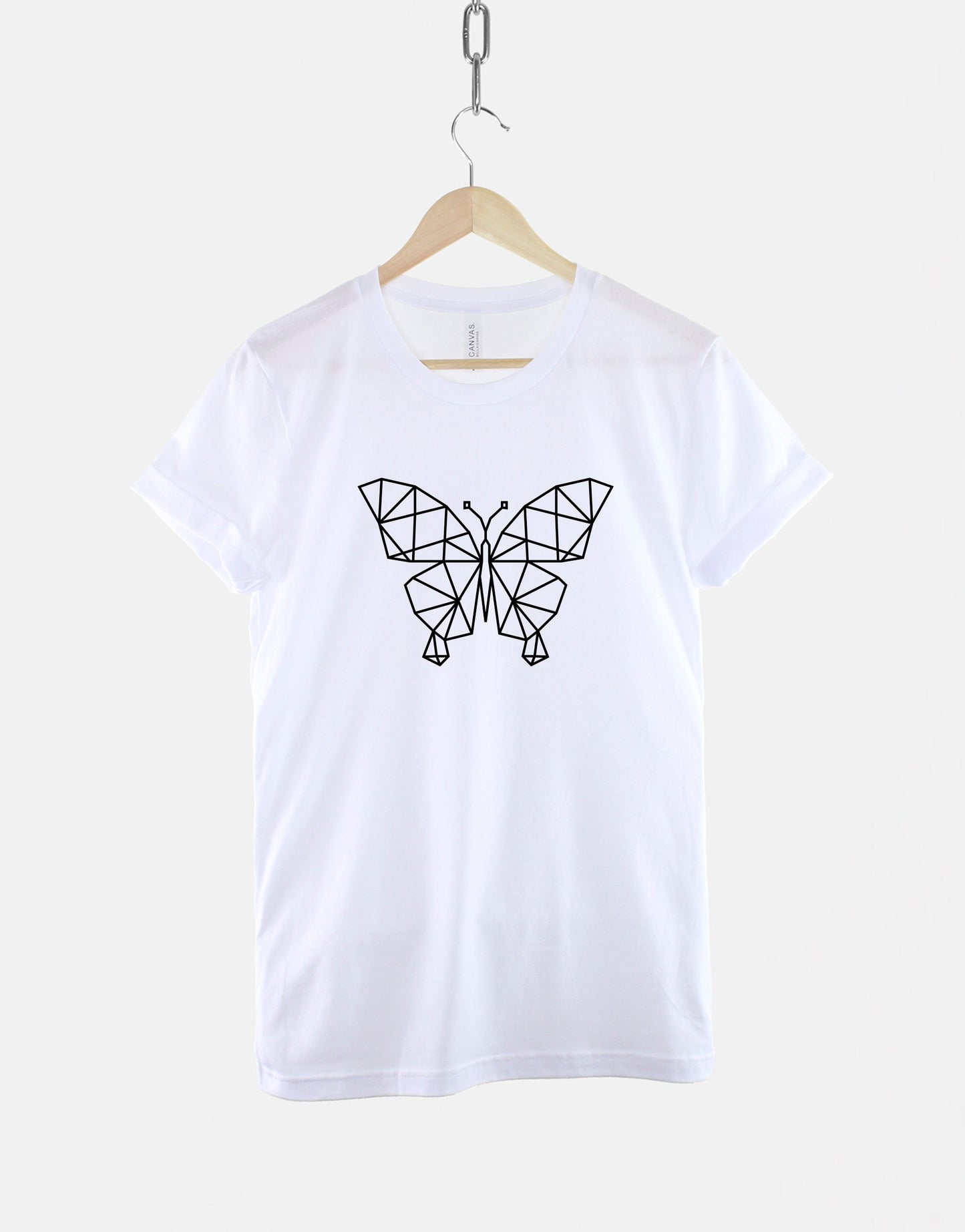 Geometric Butterfly T-Shirt - Geometric Butterfly Top - Animal Nature Shirt