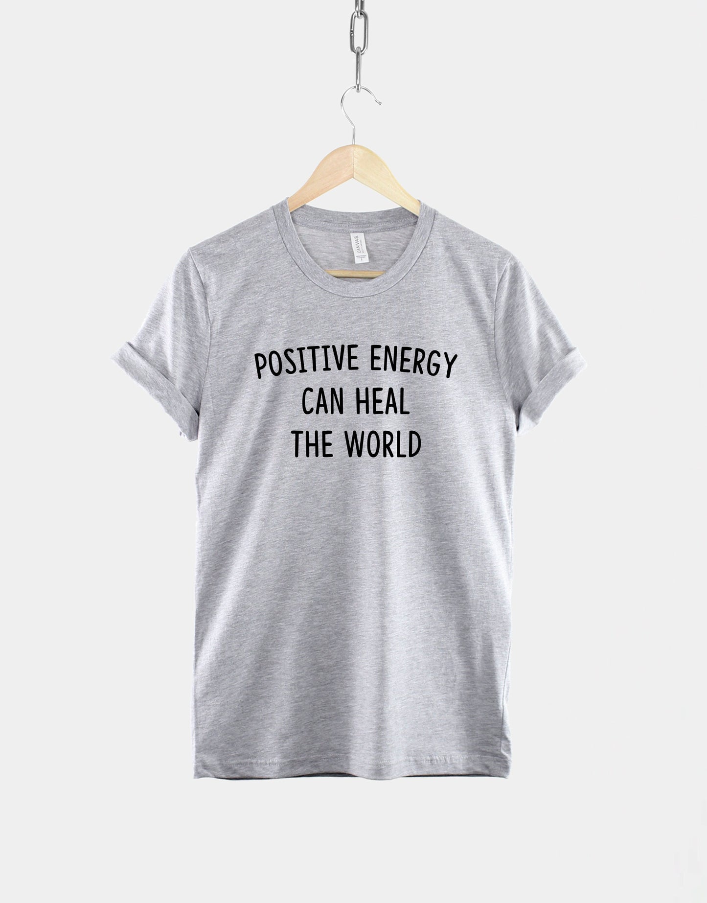 Positive Energy Can Heal The World T-Shirt - Reiki Self Healing Holistic Shirt - Zen Life - Meditation Spiritual Healing Therapy