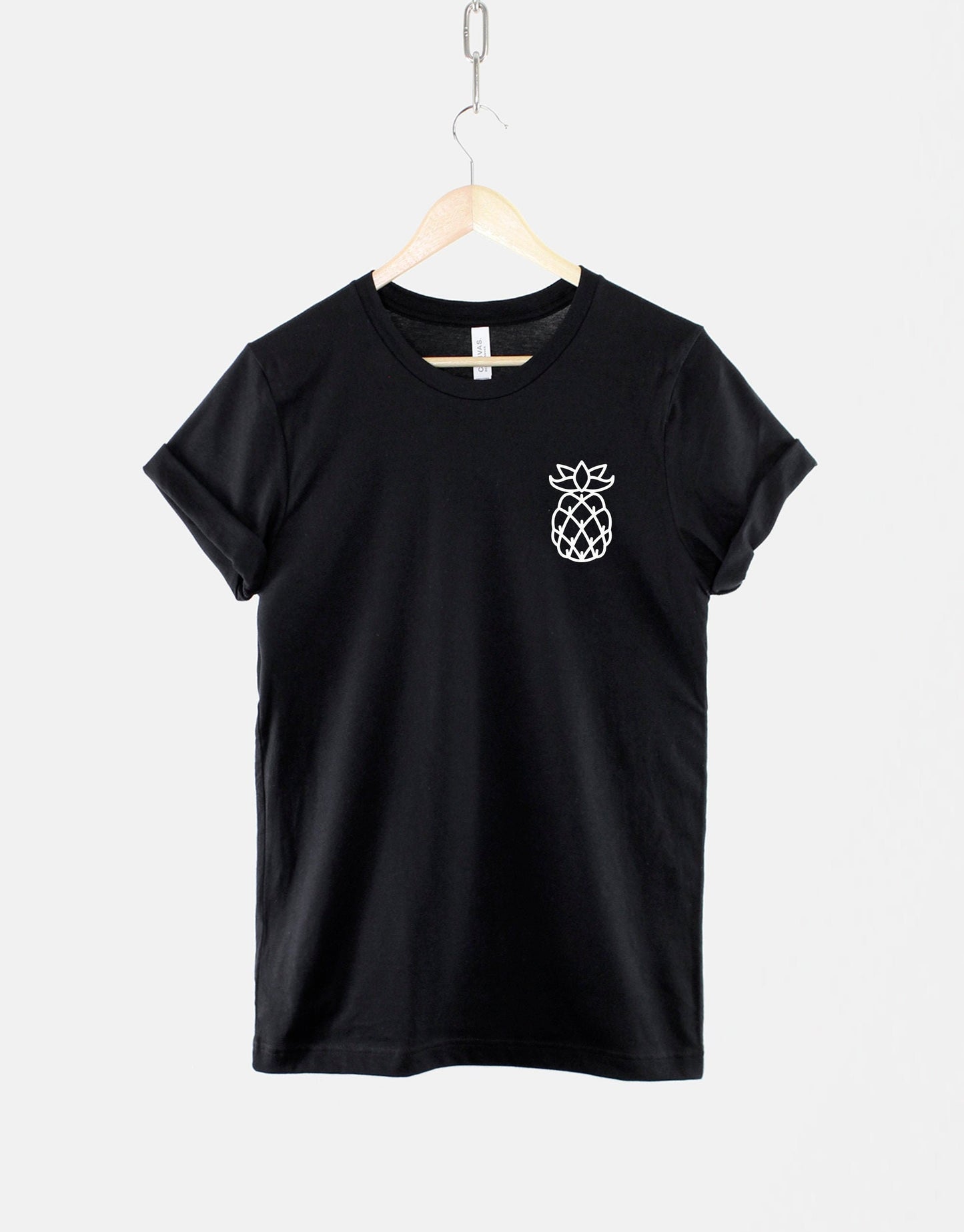 Pineapple T Shirt - Cute Summer TShirt - Pine Apple Left Chest Print T-Shirt