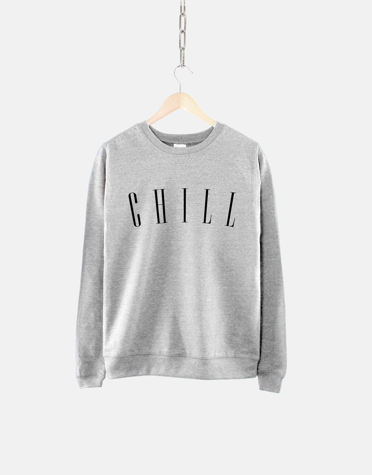 Chill Sweater - Motivation Script - Crew Neck Serenity Yoga Sweatshirt Jumper