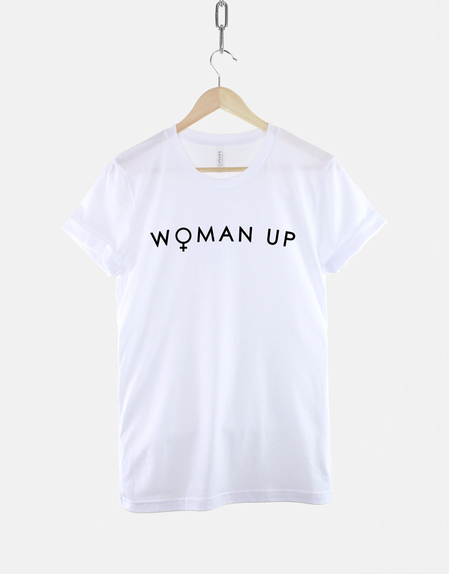 Woman Up Tshirt - Inspirational Feminist Determined Girl Power T-Shirt