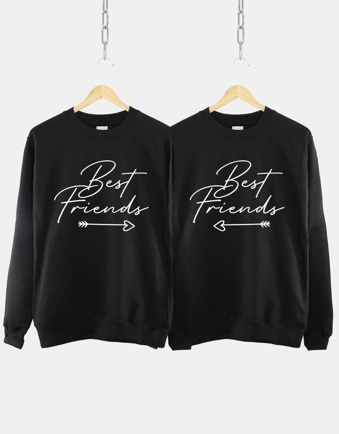 Best Friends Sweatshirts - Best Friend Sweatshirts - Handwritten Script Best Friends Sweatshirt Set