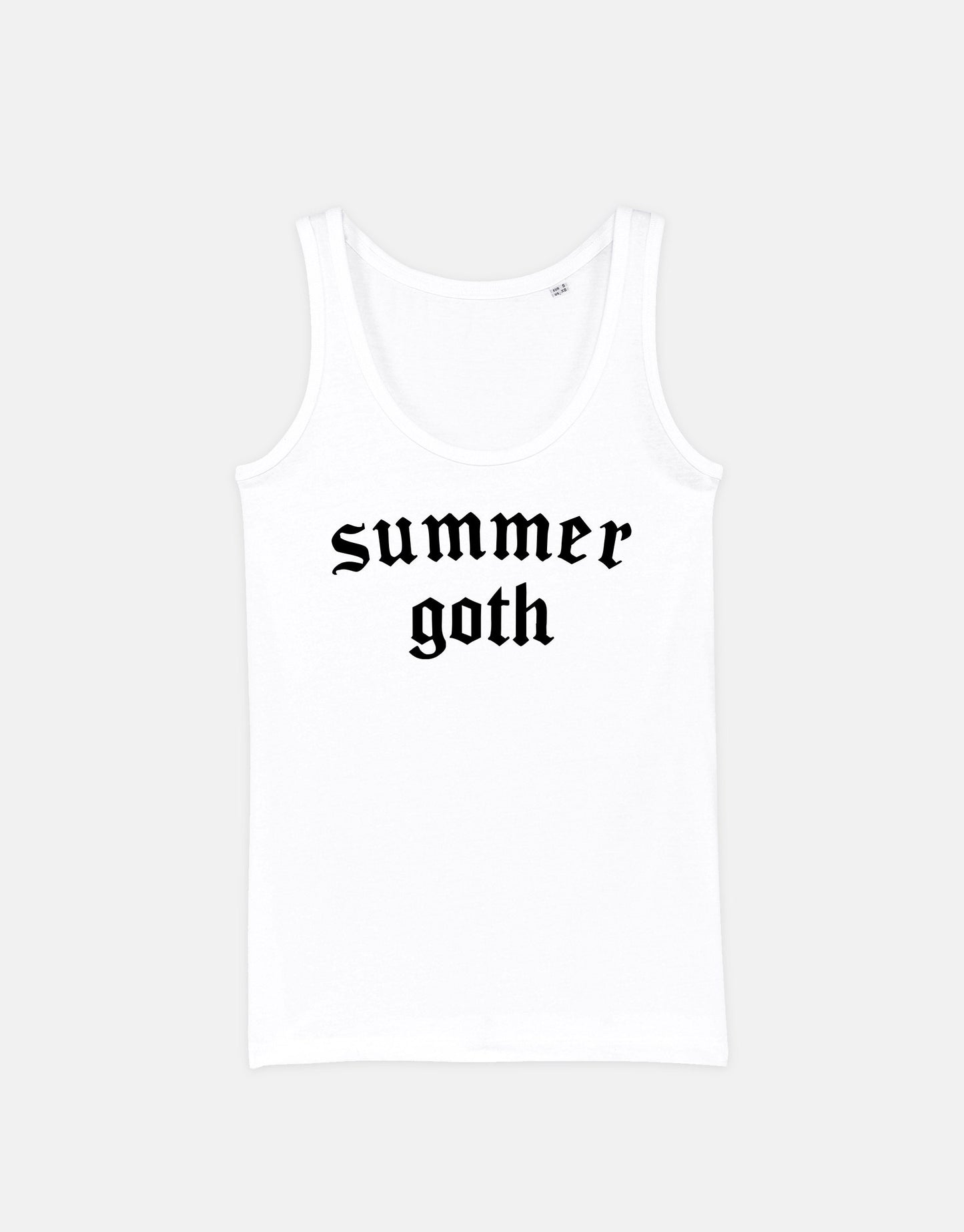 Summer Goth Tank Top - Goth Summer Vest - Black Gothic Tank Top - Summer Goth Fashion