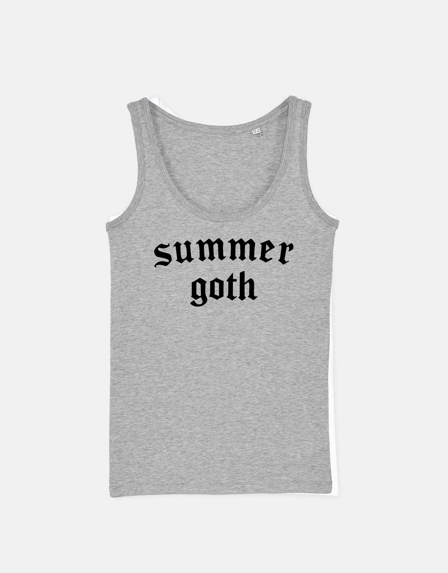 Summer Goth Tank Top - Goth Summer Vest - Black Gothic Tank Top - Summer Goth Fashion