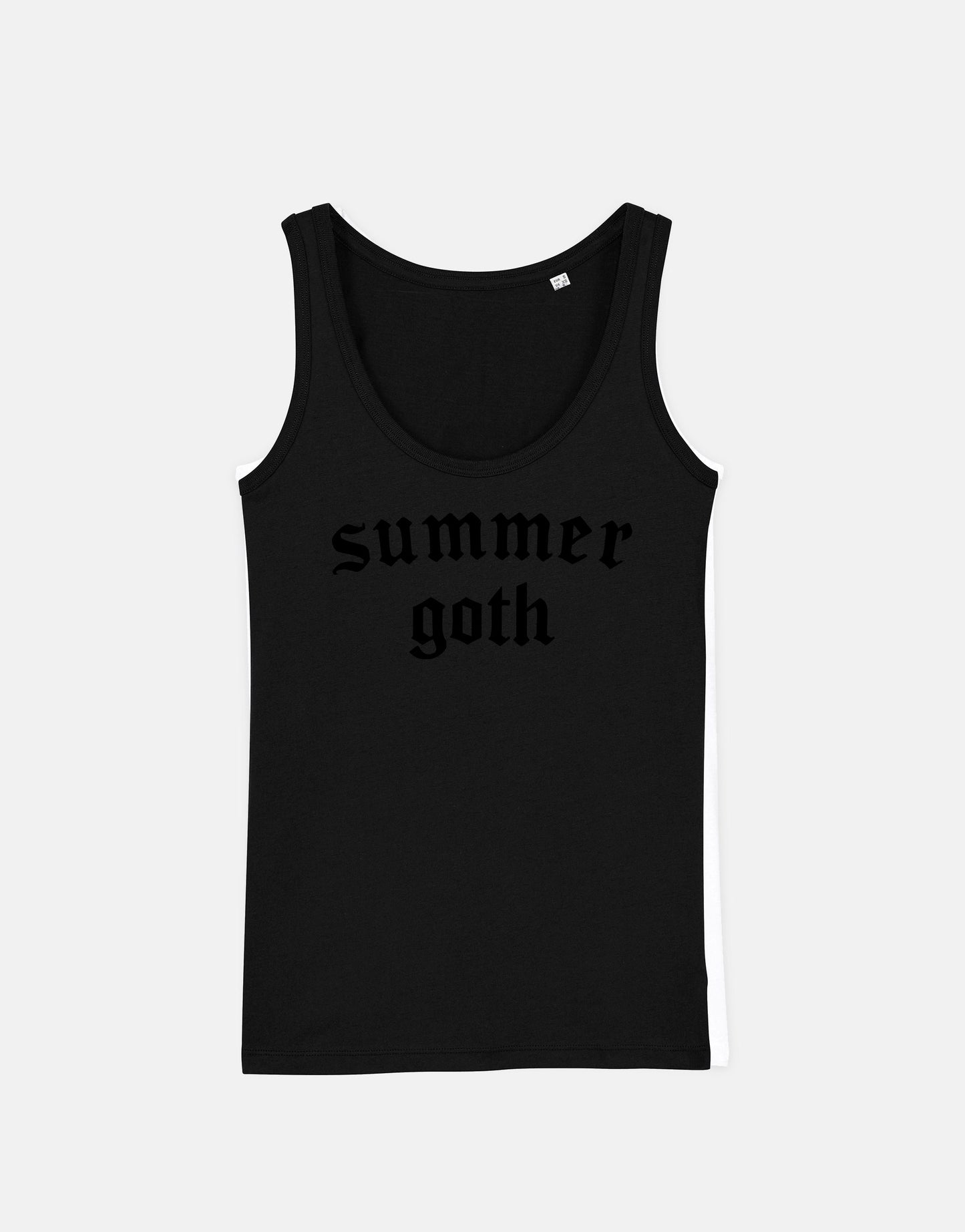 Summer Goth Tank Top - Goth Summer Vest - Black Gothic Tank Top - Summer Goth Fashion