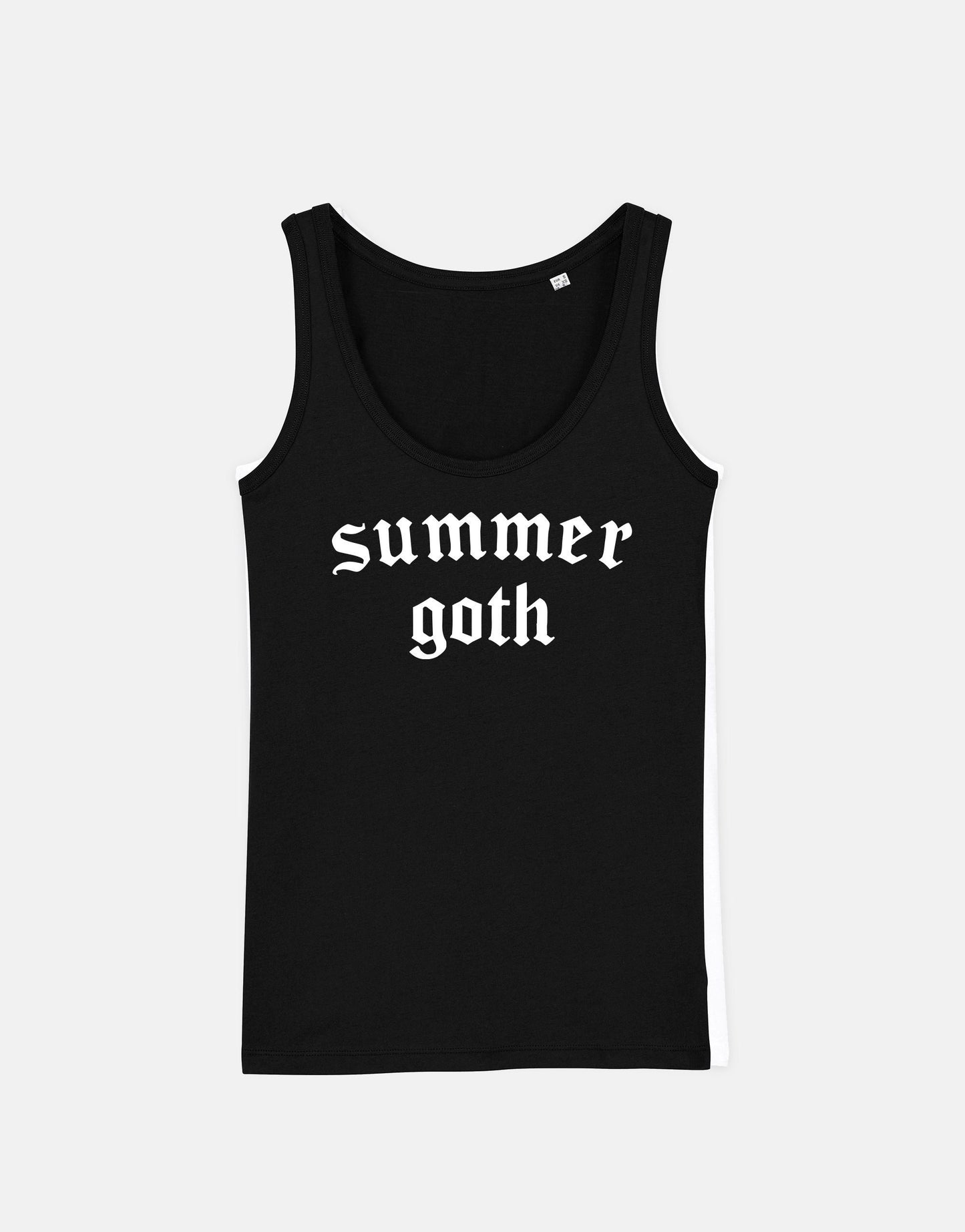 Summer Goth Tank Top - Goth Summer Vest - Black Gothic Tank Top - Summer Goth Fashion