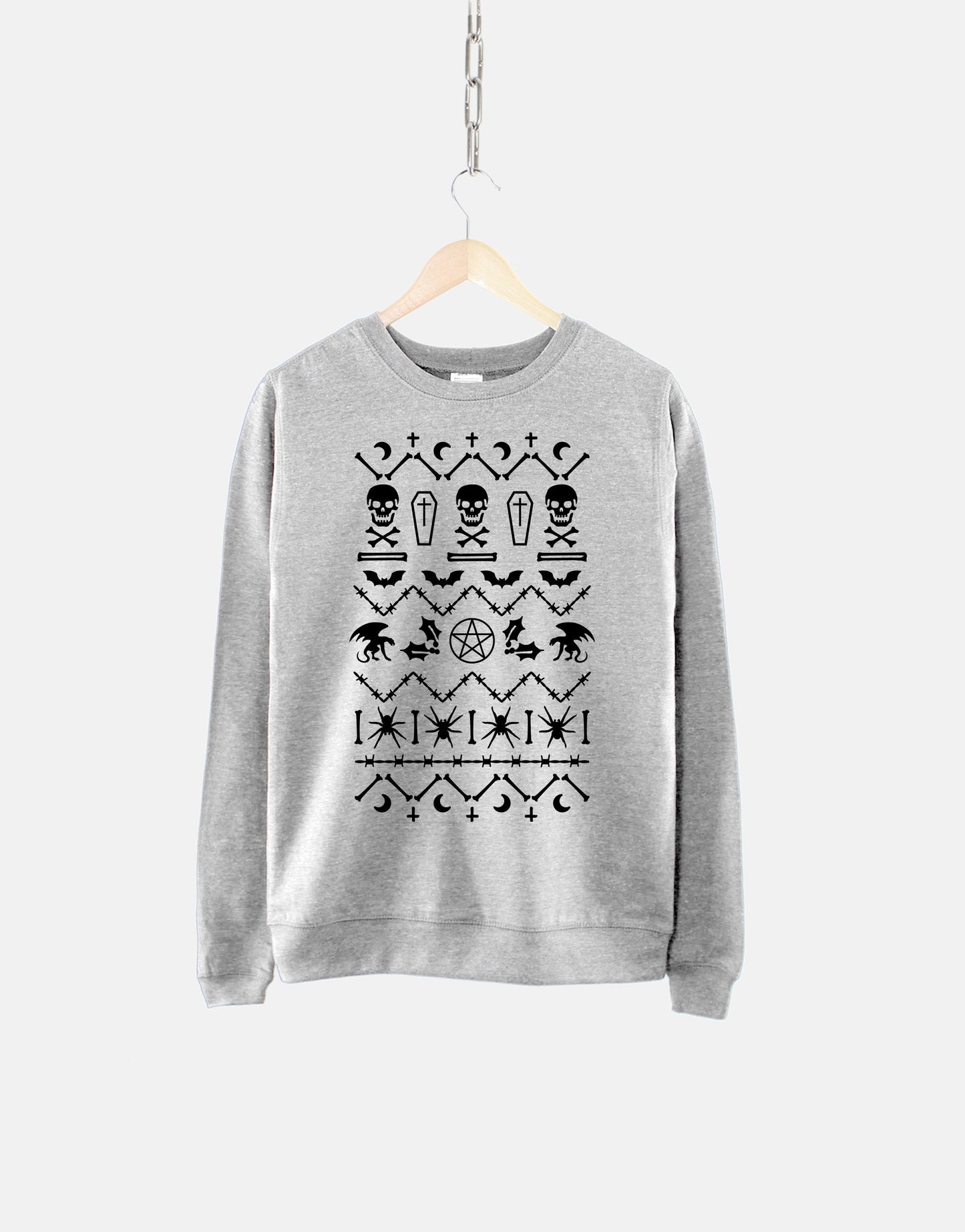 Goth Christmas Sweater - Goth Christmas Jumper - Gothic Ugly Christmas Sweatshirt