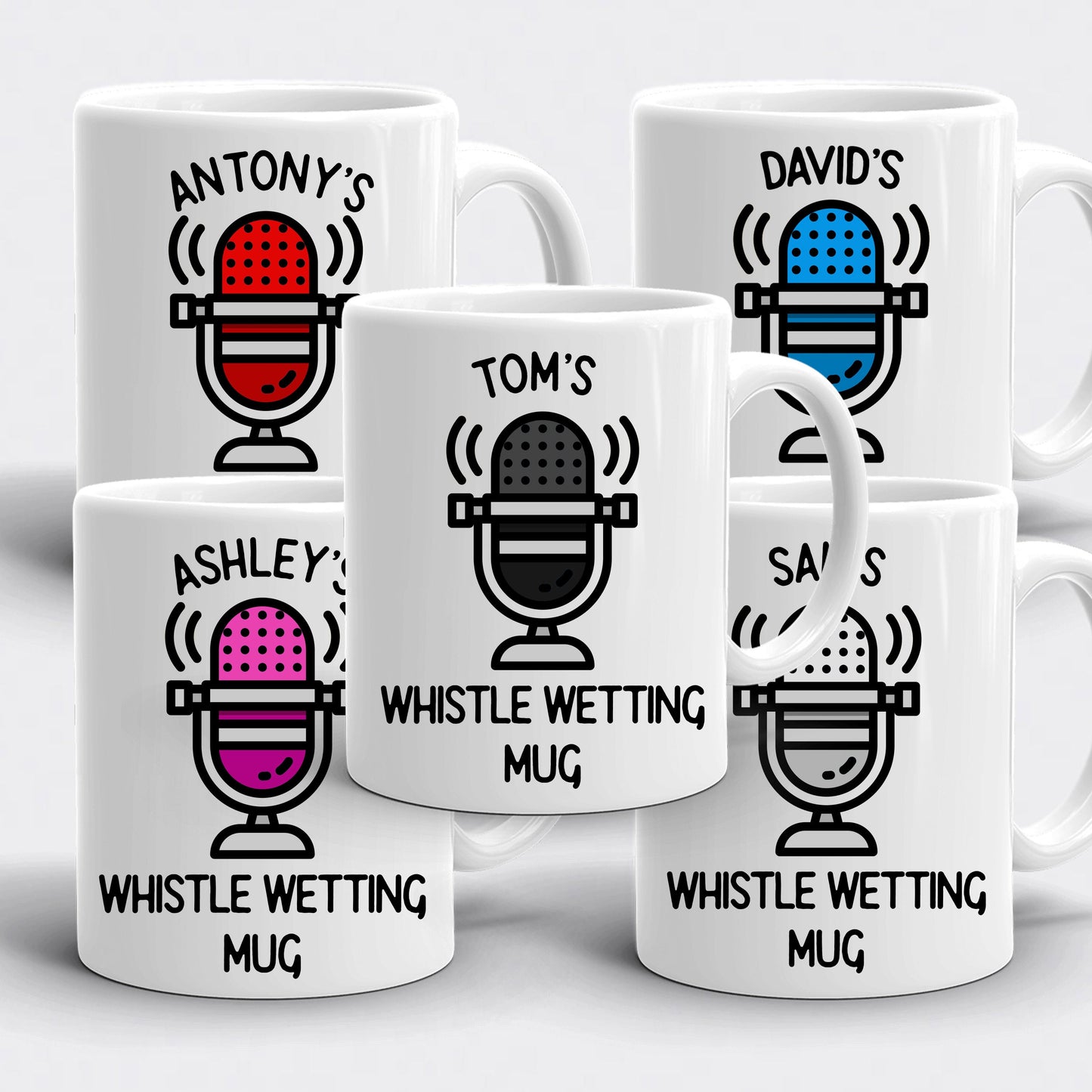 Personalised Voice Actor Mug - Voice Acting Gift - Radio DJ Mug - Gift For Voice Actor - Podcaster Mug - Wetting My Whistle Mug