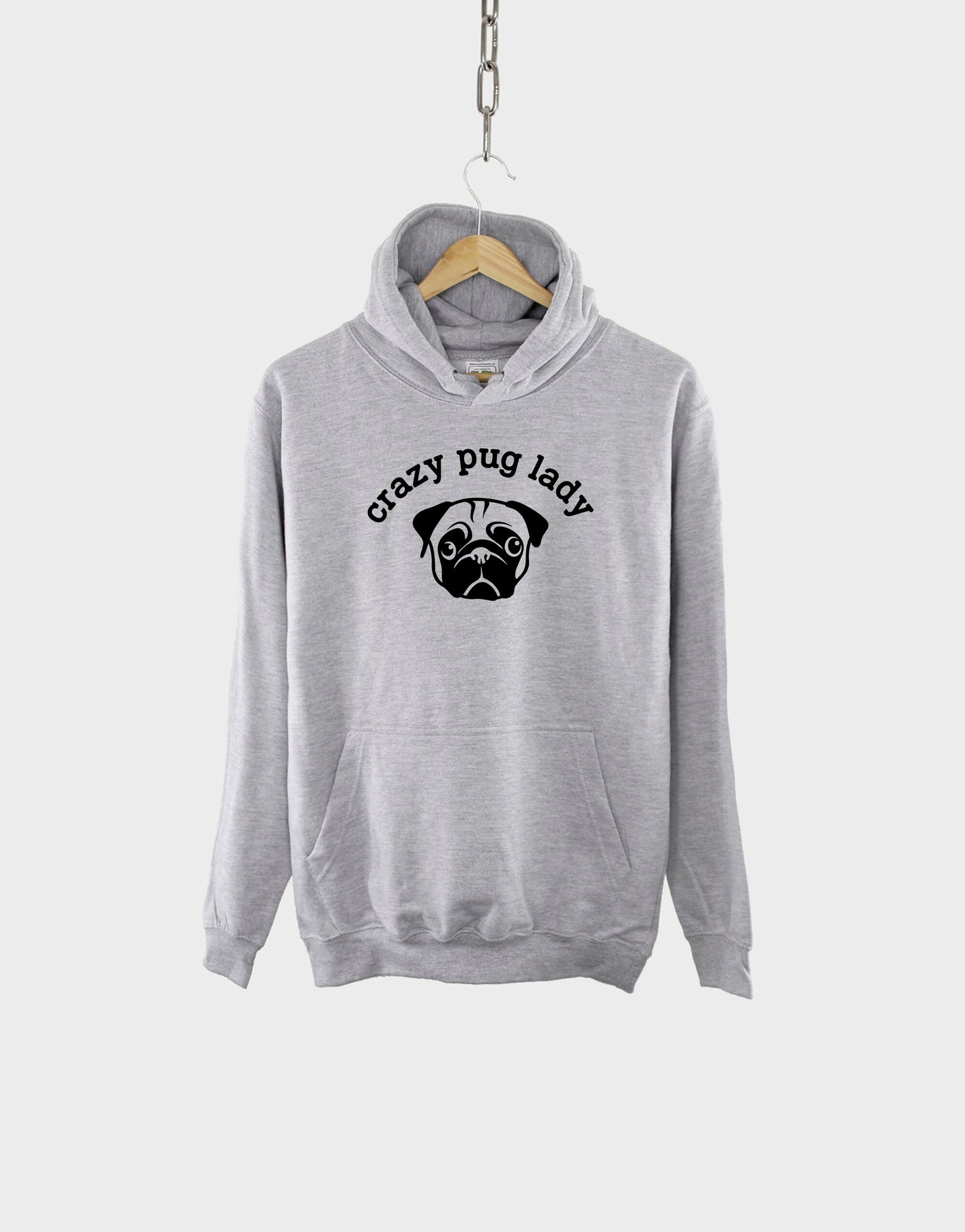 Pug Hoodie - Pug Dog Mom Hoody - Pug Sweatshirt - Pug Owner - I love My Pug Hoodie