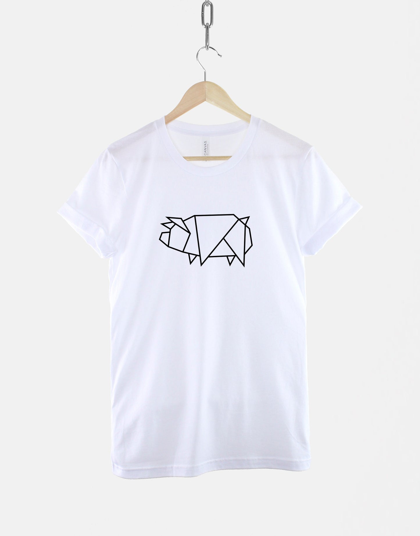 Beautiful Womens Pig T-Shirt - Ladies Pig Shirt - Geometric Simple Pig T Shirt