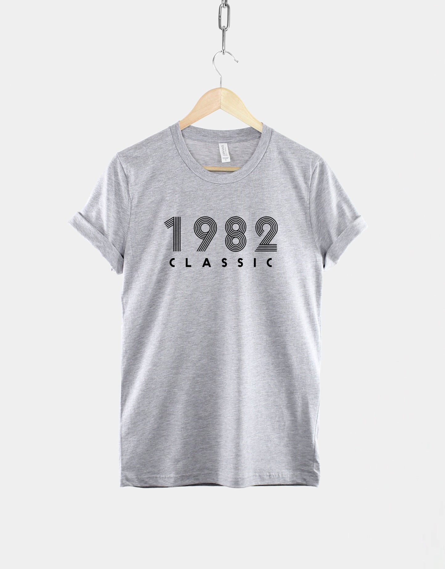 1982 Classic Retro 40th Birthday Shirt - Mens Husband Brother Birth Year Numbers T-Shirt