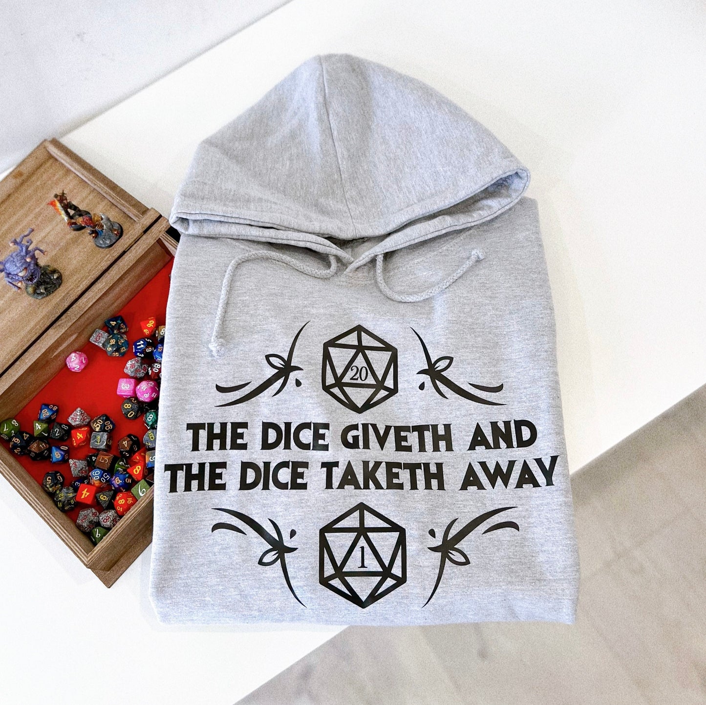 The Dice Giveth And The Dice Taketh Away Hoodie - DnD Dungeons And Dragons Gifts Hoody
