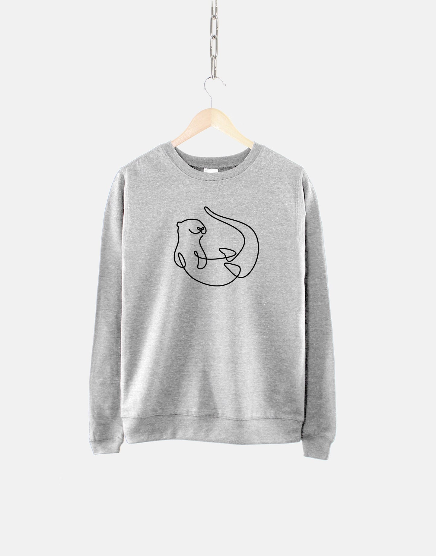 Otter Sweatshirt - Otter Sweater - Womens Otter Sweatshirt - Otter Sweatshirts - I Love Otters - Otter Gifts - Animal Sweatshirt