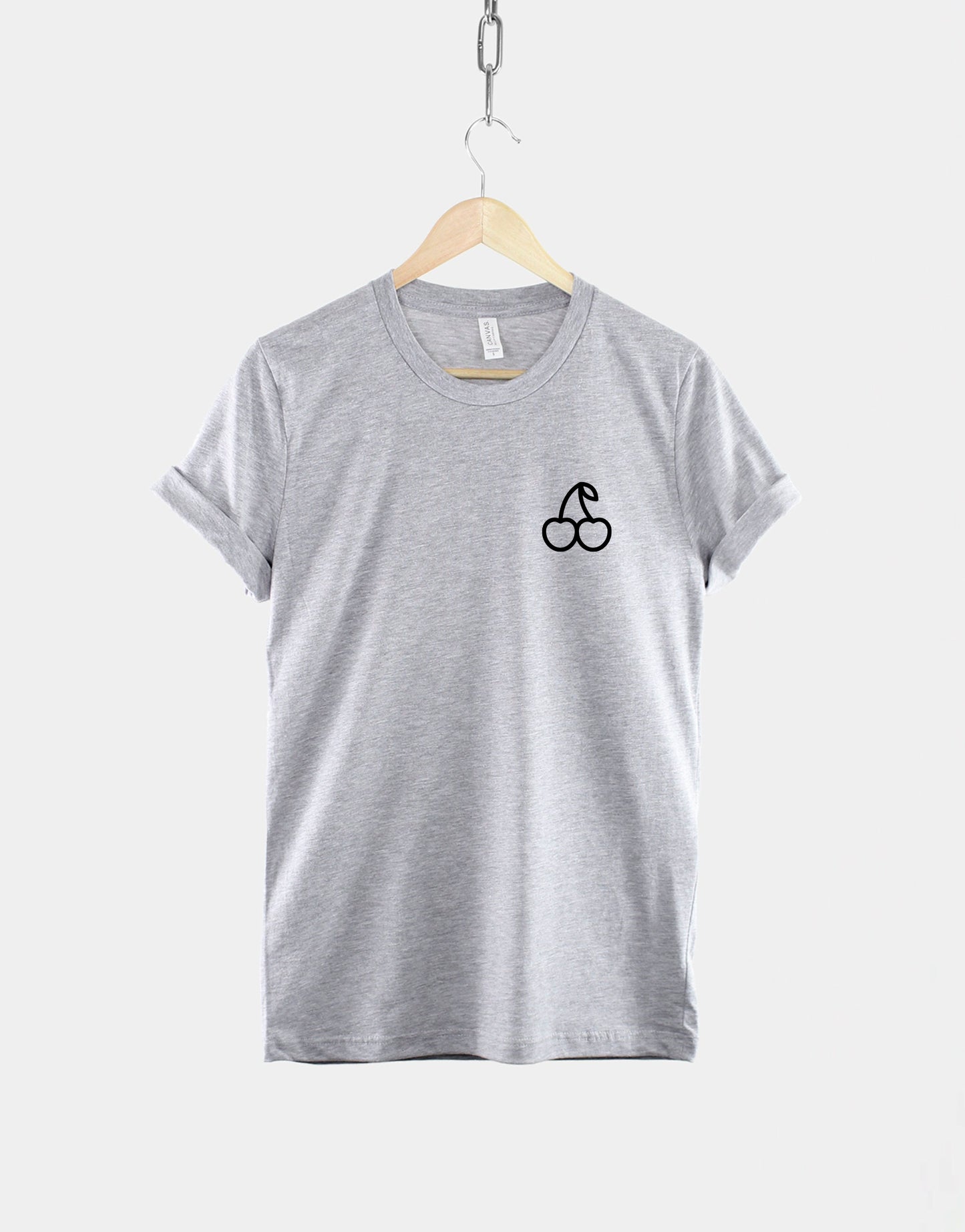 Personalised Fruit T-Shirt - Cute Fruits Pocket Print TShirt - Watermelon, Cherries, Lemon, Strawberry, Pear, Apple, Banana Shirt