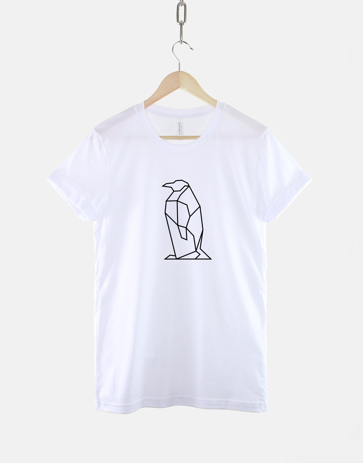 Penguin T-Shirt - Geometric Penguin Shirt - Emperor Penguin TShirt - Penguin Gifts - Minimal Penguin Print Shirt