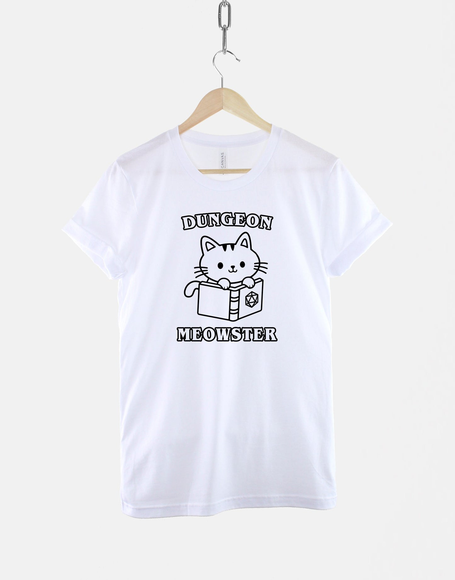 Womens Dungeons and Dragons T-Shirt - Dungeon Meowster Cat Shirt - Womens D And D TShirt - D&D Gifts For Women - Dungeon Master T-Shirt
