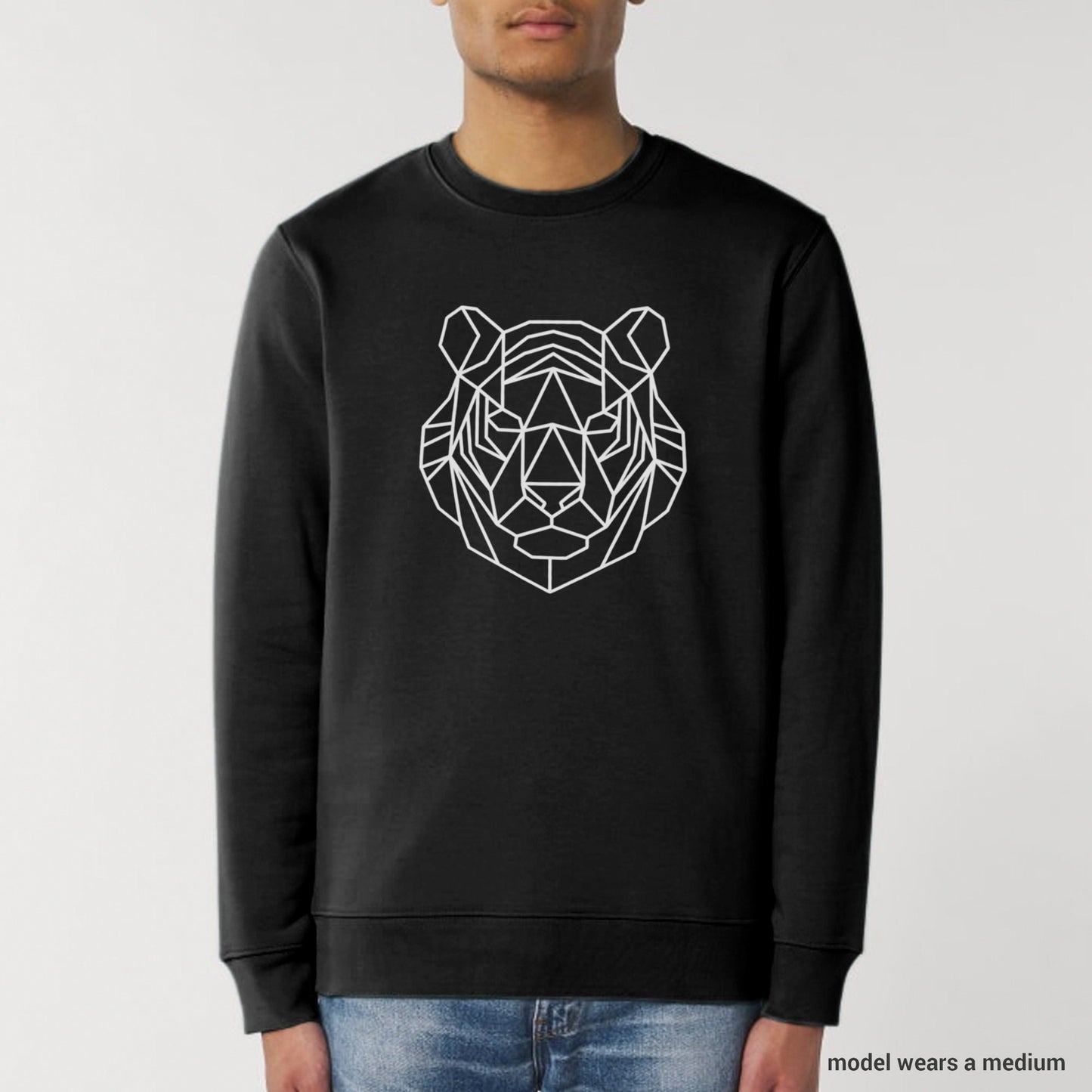 Tiger Sweatshirt - Geometric Tiger Sweatshirt - Tiger Lover Sweatshirt - Tigers Sweater - Tiger Gifts - Tiger Print Sweatshirt