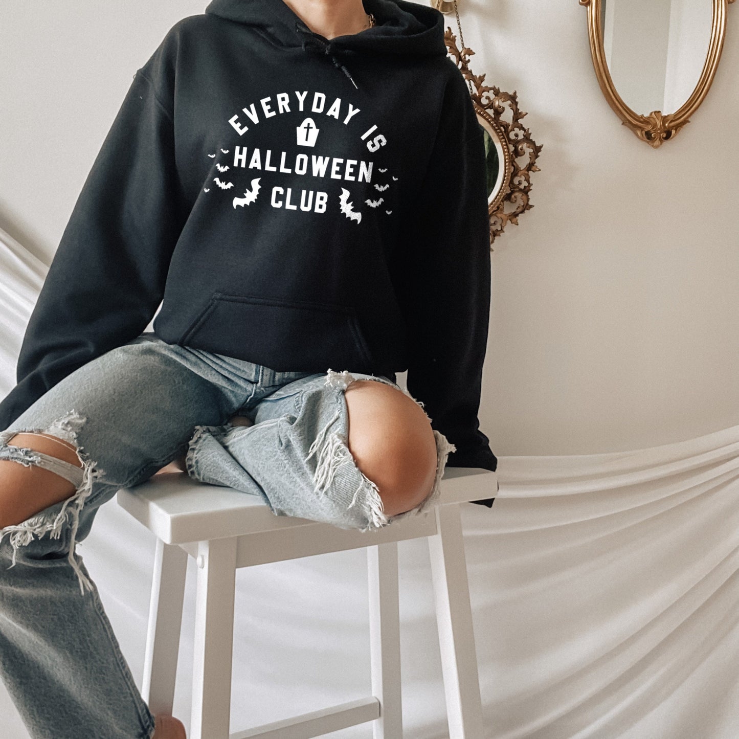 Black Halloween Hoodie - Trendy Halloween Hoodies - College Style Halloween Hoodie - Halloween Obsessed - Everyday Is Halloween Hoodie