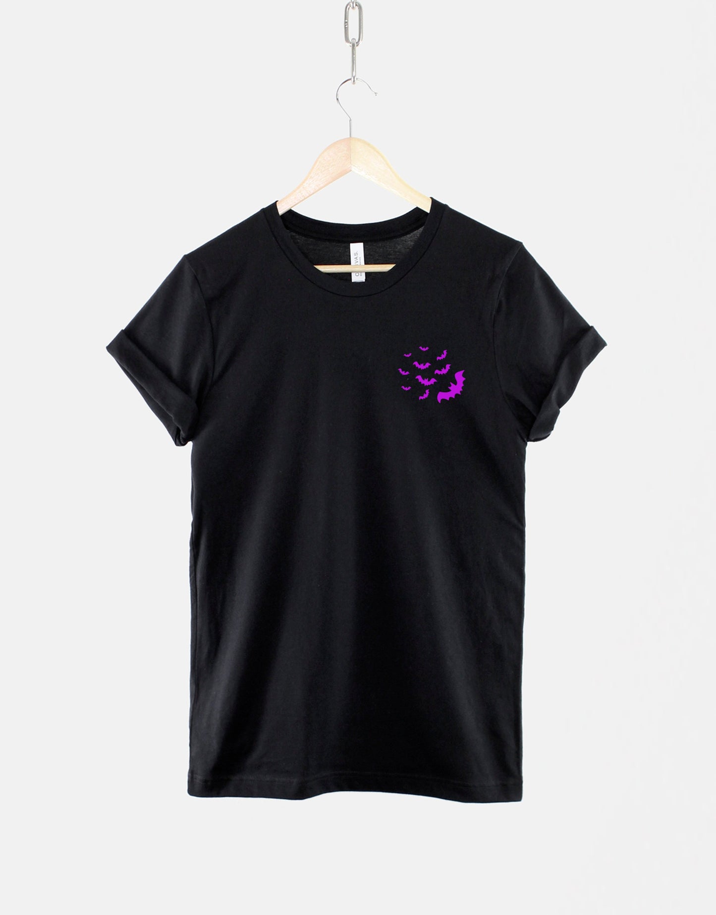 Punk Girl T-Shirt - Bat Print Shirt - Halloween Bat Shirt - Punk T-Shirt - Horror T-Shirt - Heavy Metal Goth Aesthetic Tee - Goth Girl Shirt