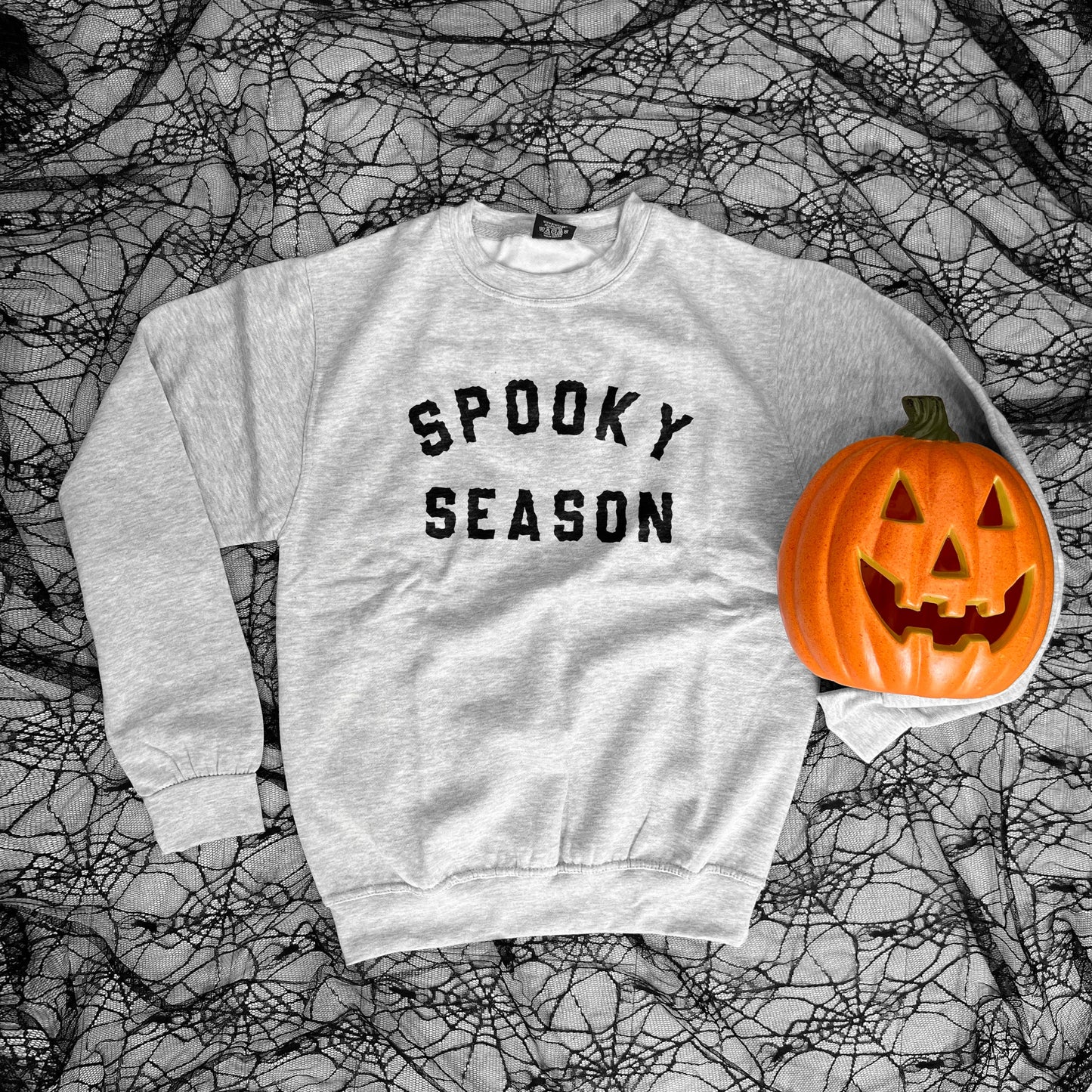 Trendy Halloween Sweatshirt - Spooky Season Sweatshirt - Halloween Sweatshirt - Outfit For Halloween - Halloween Print Sweatshirt