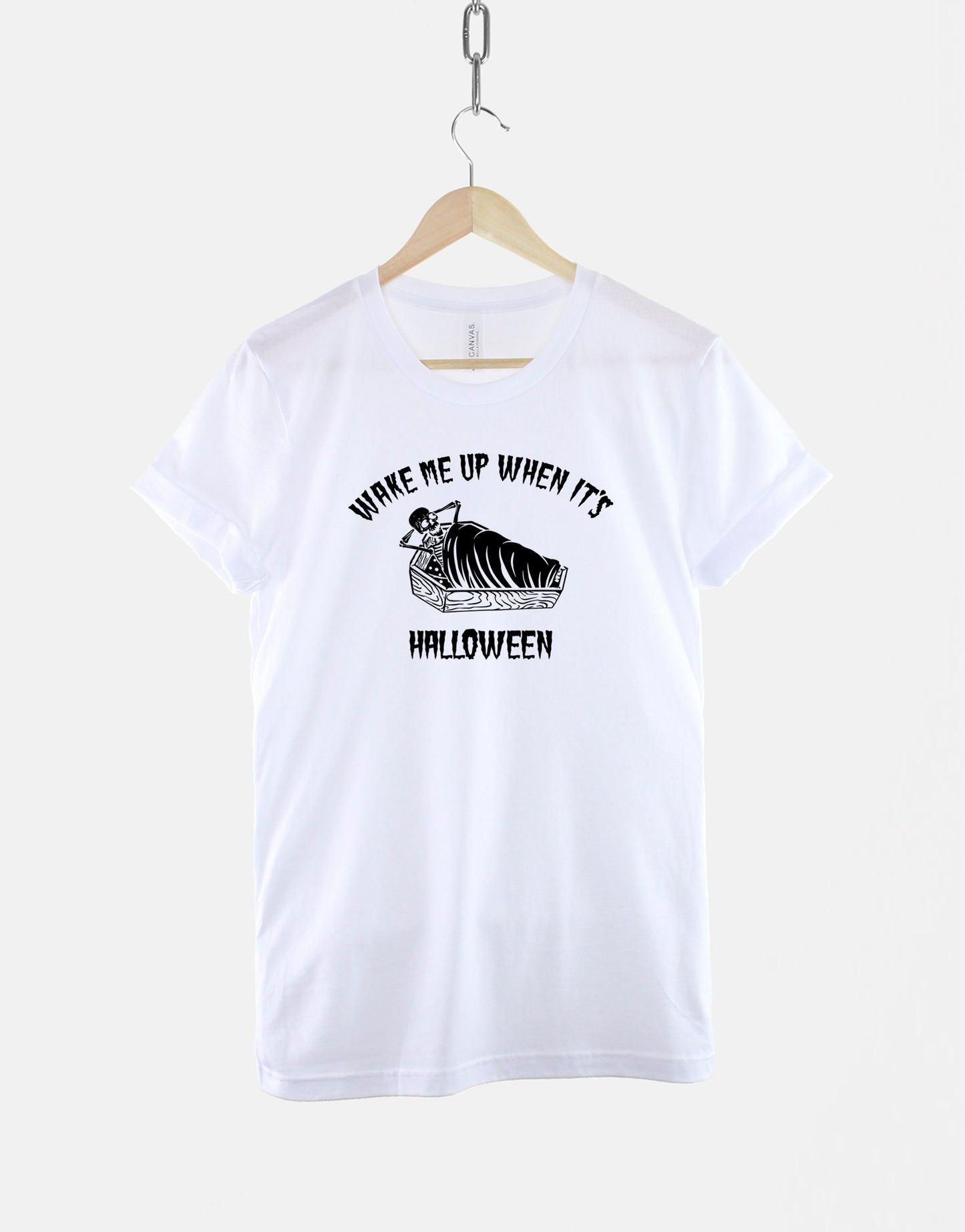 Halloween T-Shirt - Funny Halloween T-Shirts - Unisex Halloween Shirts For Halloween - Wake Me Up When It's Halloween T-Shirt