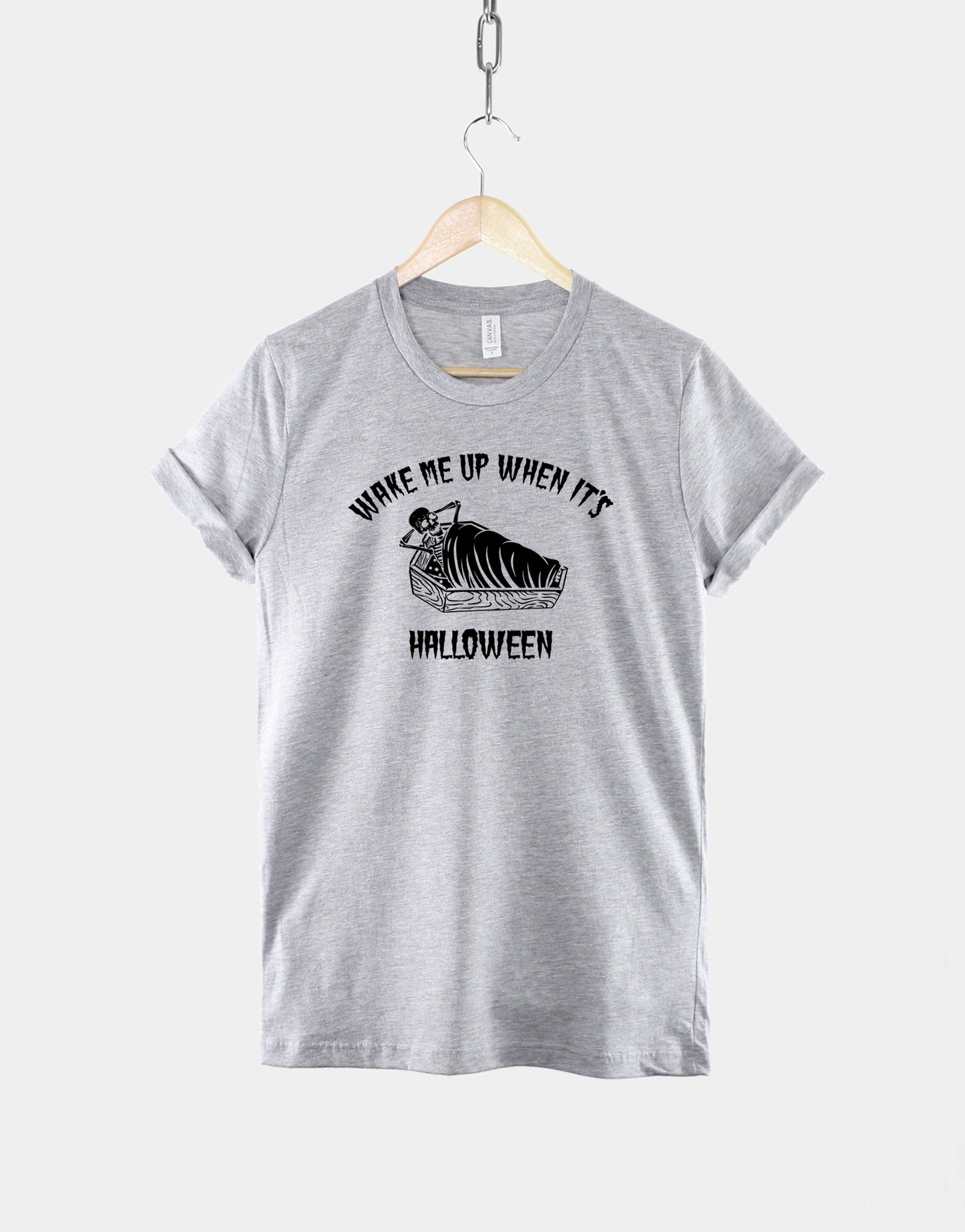 Halloween T-Shirt - Funny Halloween T-Shirts - Unisex Halloween Shirts For Halloween - Wake Me Up When It's Halloween T-Shirt