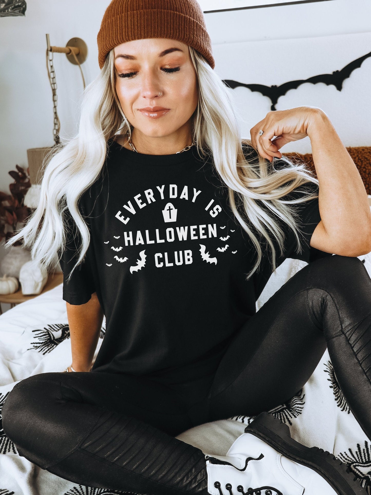 Womens Halloween Shirt - Girls Halloween T-Shirt - Halloween Tees - Fall T-Shirts - Halloween Party Tee - Everyday Is Halloween TShirt