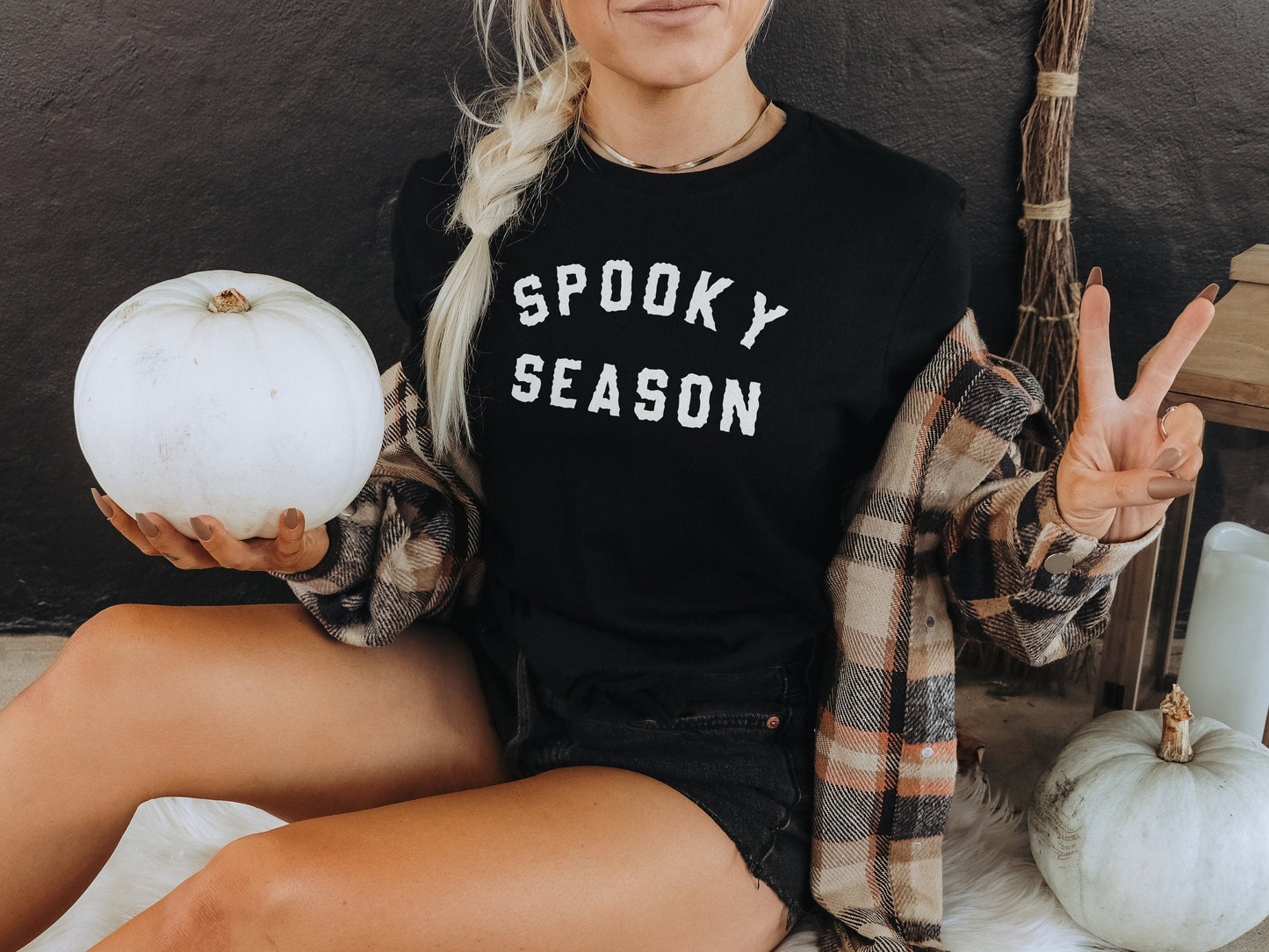 Trendy Halloween T-Shirt - Spooky Season T-Shirt - Halloween T-Shirt - T-Shirt For Halloween - Halloween Print T-Shirt - Spooky Season Shirt